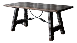 Lyre Leg Catalan Style Trestle Table - From France Late 1800s