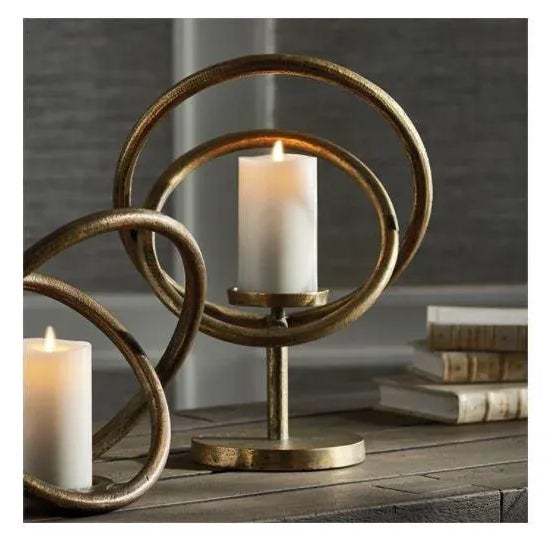 The Da Vinci Candleholder Finished in a burnished gold, the Da Vinci Candleholder adds a bit of bling. Illuminate a...