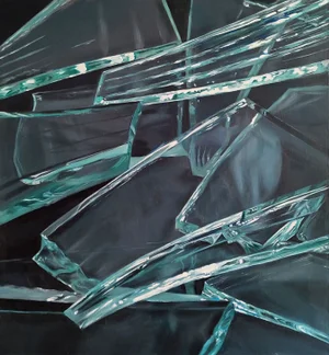 Alyona Prokofjeva, Broken Glass, 2013, Oil on Canvas