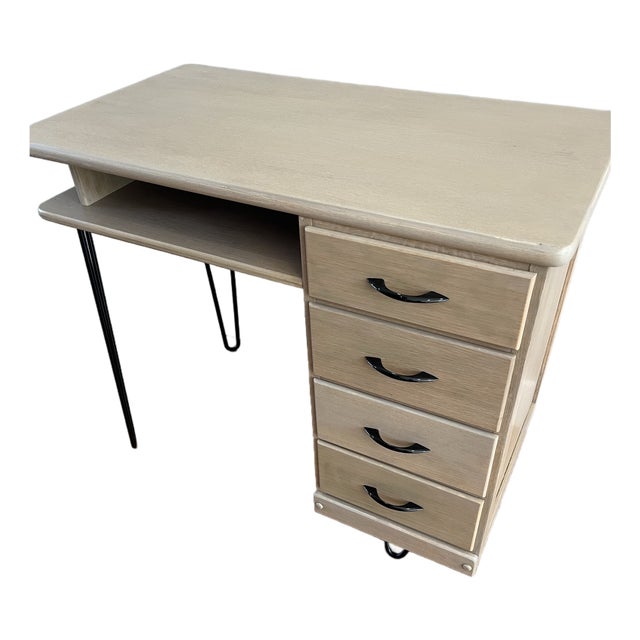 1950s MCM Oak Writing/ Student Desk For Sale