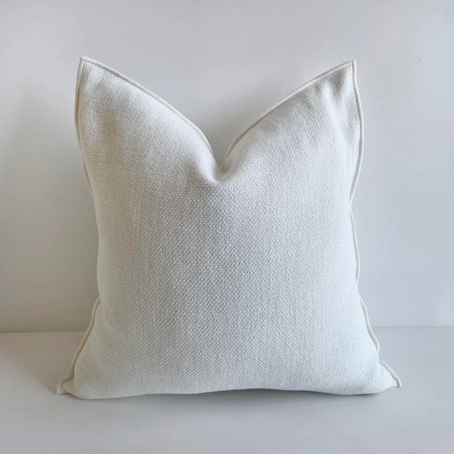 French White Linen Euro Pillow Chairish