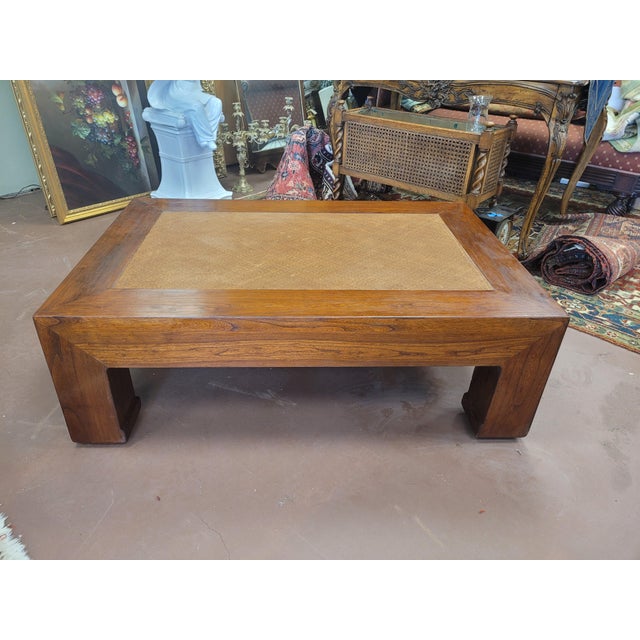 Mid-Century Modern 1970s Mid Century Asian Chunky Coffee Table For Sale - Image 3 of 9