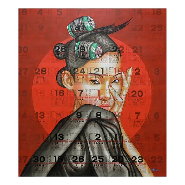 Lady in Red, 2000s, Mixed Media For Sale