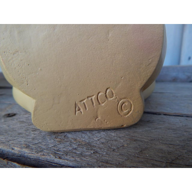 Early 1960's Attco Chalkware & Wood Table / or Wall Lamp | Chairish