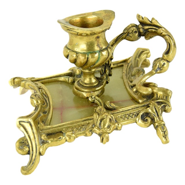 Late 19th Century Art Nouveau Candlestick Holder For Sale