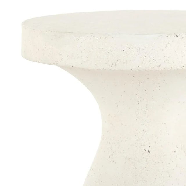 White Four Hands Koda Outdoor End Table, Textured White For Sale - Image 8 of 9