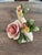This item is a vintage Nuova Capodimonte porcelain rose arrangement made in Italy. Intricate, hand-painted sculptural...
