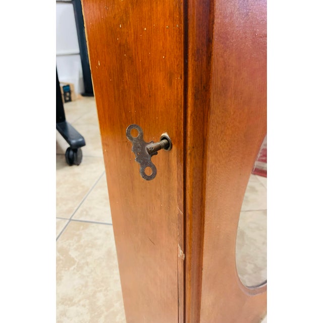 Antique Oak Clock Case Repurposed as Tobacco Pipe Display Cabinet For Sale In San Francisco - Image 6 of 9