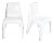Vintage Modern White Molded Plastic Chairs Style of Kartell 4850 by Castiglioni Et Al - a Pair For Sale