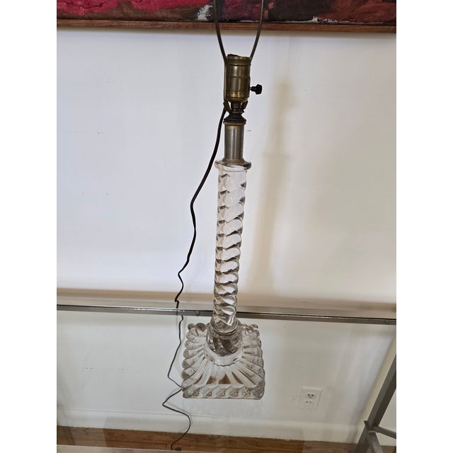 1910s Antique 1910s Glass Lamp Attributed to Baccarat For Sale - Image 5 of 9