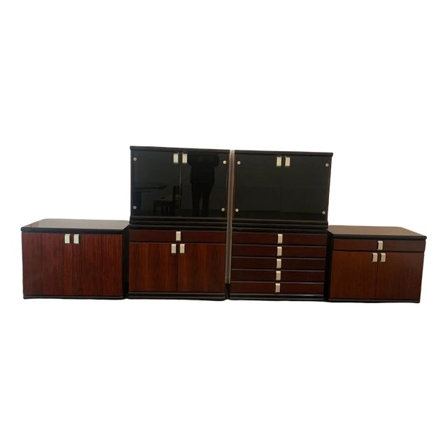 Mahogany Modular Furniture, 1970s, Set of 6 For Sale