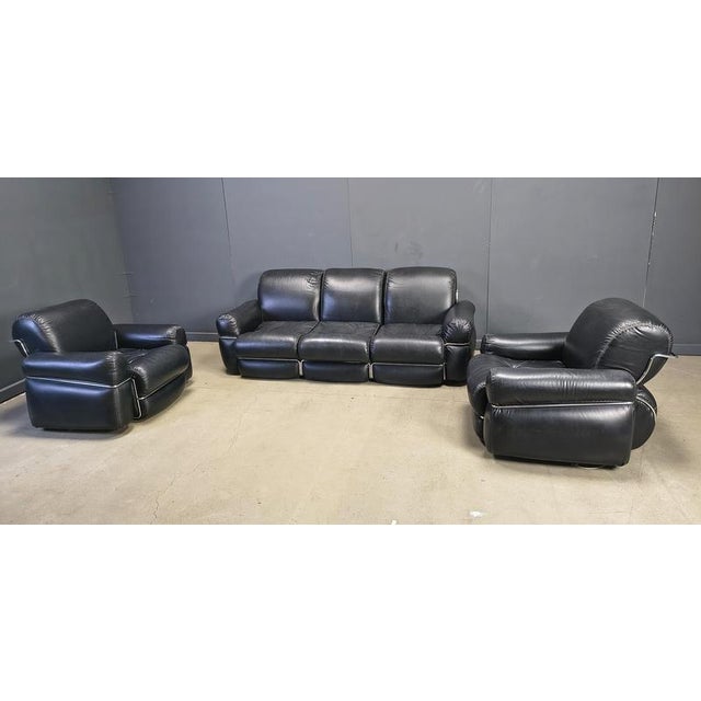 Animal Skin Vintage Italian Sofa Set, 1970s, Set of 3 For Sale - Image 7 of 9