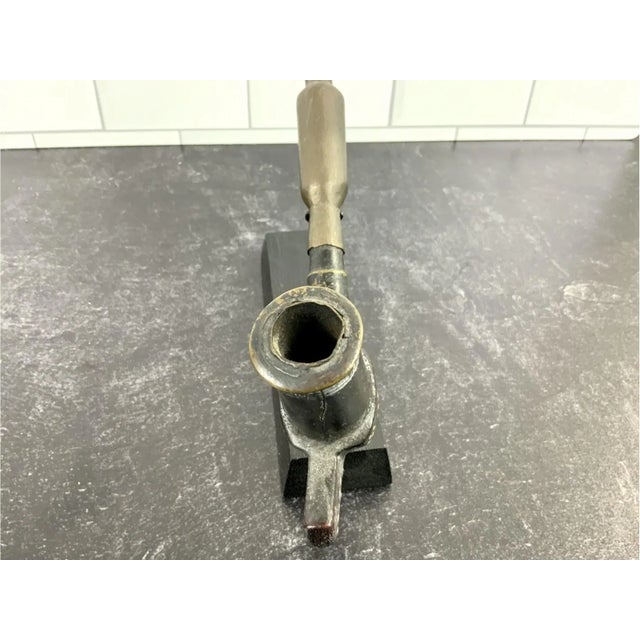 African Early 20th Century Ceremonial Smoking Pipe of the Dinka Tribe Professionally Mounted For Sale - Image 3 of 9