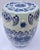 Ceramic Asian Garden Seat in Blue and White Floral Motifs For Sale - Image 12 of 12