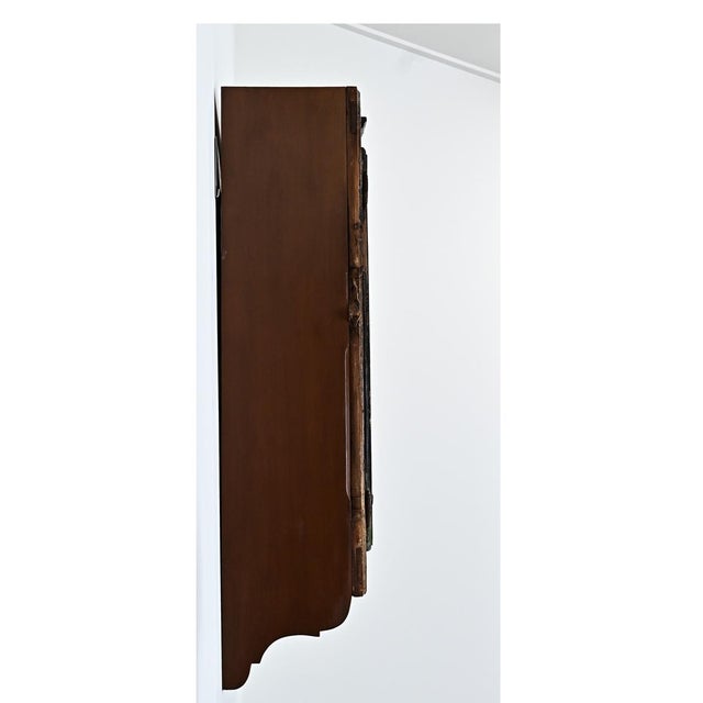 Portuguese Wall Cabinet Made with 19th Century Door For Sale - Image 9 of 13