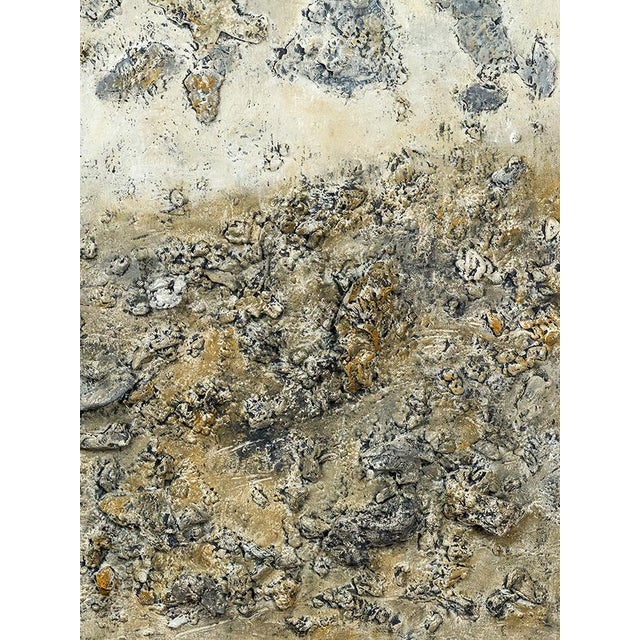 2020s Original Abstract High Relief Natural Color Palette Landscape - Oil Painting by Diane Grant / Beach Art For Sale - Image 5 of 8