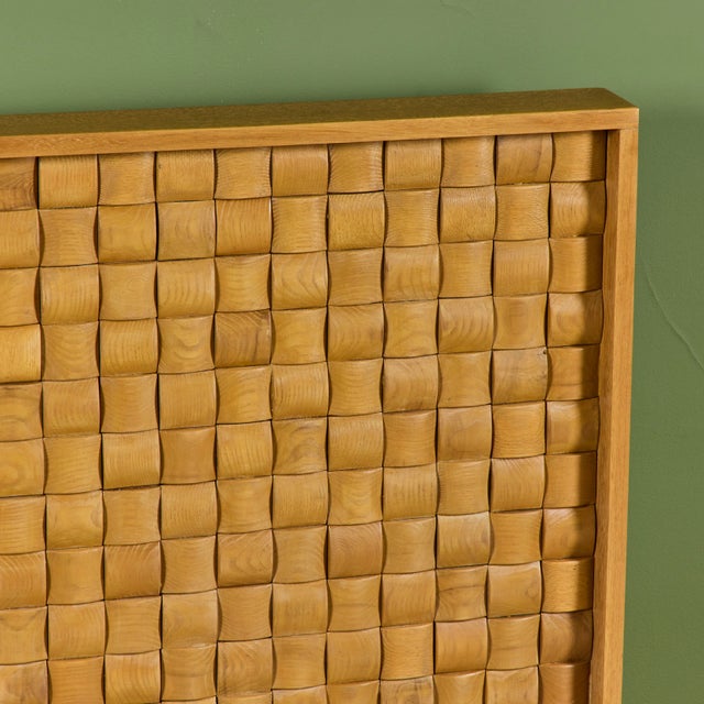 Wood Paul Laszlo "Basket Weave" Full Size Headboard for Brown Saltman For Sale - Image 7 of 10