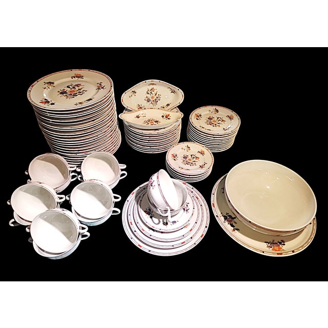 Large Porcelain Dinner Service by Raynaud Limoges, 1960s, Set of 51 For Sale - Image 17 of 17