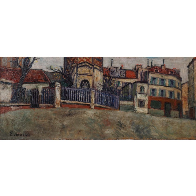 Elisée Maclet, Montmartre, Place Jb Clément, 1940, Oil on Canvas For Sale - Image 5 of 9