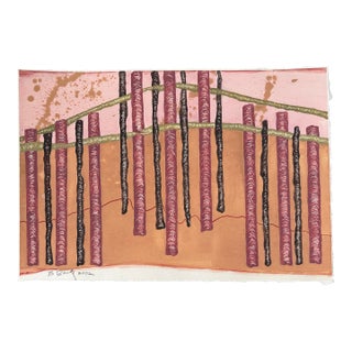 Barbara Beck 2002 Painting on Paper - Signed/Unframed For Sale