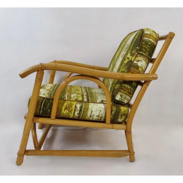 Wood Mid-Century John Wisner Design for Ficks Reed Bentwood Bamboo Rattan Club Lounge Chair For Sale - Image 7 of 18