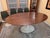 Mid-Century Modern Early 1960s Knoll Saarinen Conference Table & 4 Tulip Chairs – Solid Walnut Top, Cast Iron Base, Original Knoll Labels For Sale - Image 3 of 18