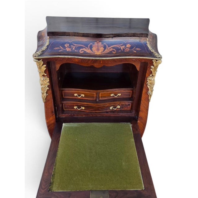 19th Century French Napoleon the 3rd Rosewood Marketry Secretary Masterpiece. For Sale - Image 10 of 16