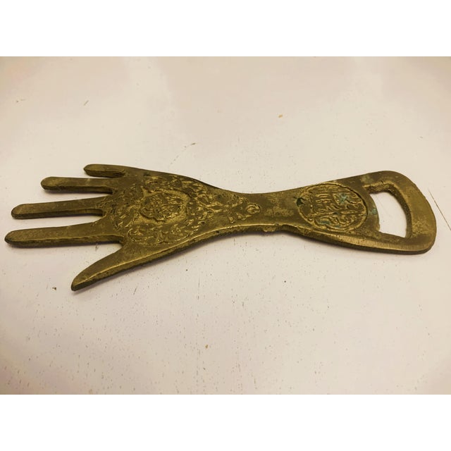 Gold Large Brass Bottle Opener, 1950s For Sale - Image 8 of 10