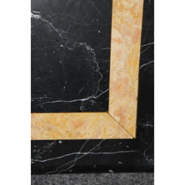 Black Superb Inlaid Marble Pietra Dura Marble Rectangular Dining Table Top - No Base For Sale - Image 8 of 12