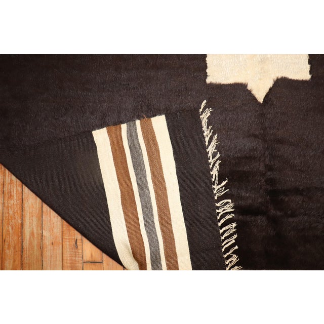 Vintage Zabihi Collection Mohair Turkish Rug - 5' x 6'5" For Sale In New York - Image 6 of 6