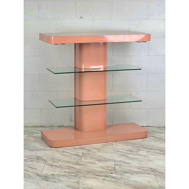 Postmodern 1980s Post Mod 4 Tier Pink Bar For Sale - Image 3 of 8