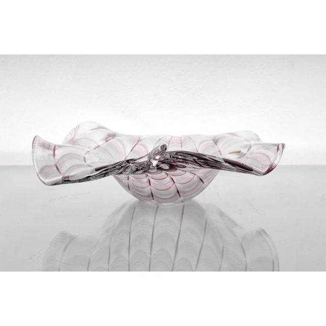 Mid-Century Modern Leaf-Shaped Bowl in Blown Murano Glass by L. Zanetti, 1970s For Sale - Image 6 of 12