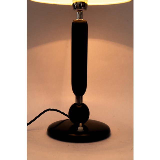 1920s Wood and Nickel Table Lamp, 1920s For Sale - Image 5 of 17