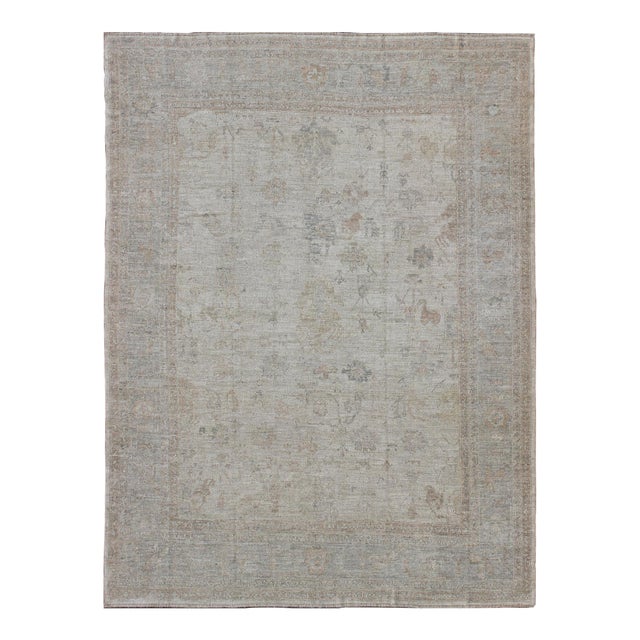 Large Angora Oushak Rug by Keivan Woven Arts 11'3" X14'5" For Sale
