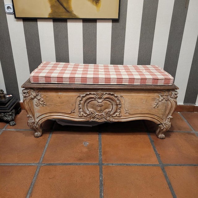 Provençal Bench in Carved Wood, 1920s For Sale - Image 10 of 18