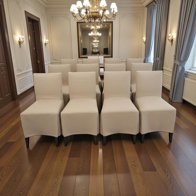 Set of 12 Vintage English Walnut Dining Chairs, Circa 1928 For Sale - Image 13 of 14