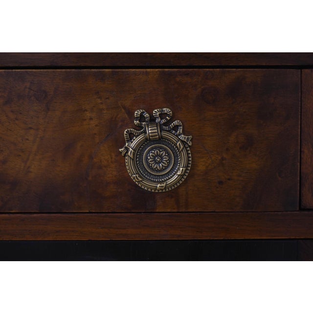 Vintage Neoclassical Marble Top Inlaid Dresser For Sale - Image 12 of 18