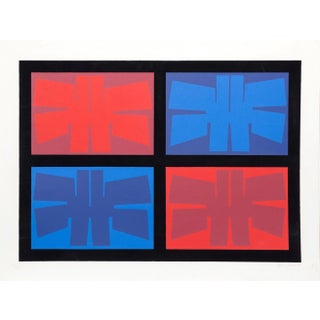 Jimmy Ernst, Geometric Abstract Silkscreen by Jimmy Ernst 1970 For Sale