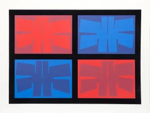 Jimmy Ernst, Geometric Abstract Silkscreen by Jimmy Ernst 1970