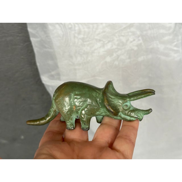Verdigris Vintage Miniature Dinosaur Figurine For Sale - Image 8 of 10