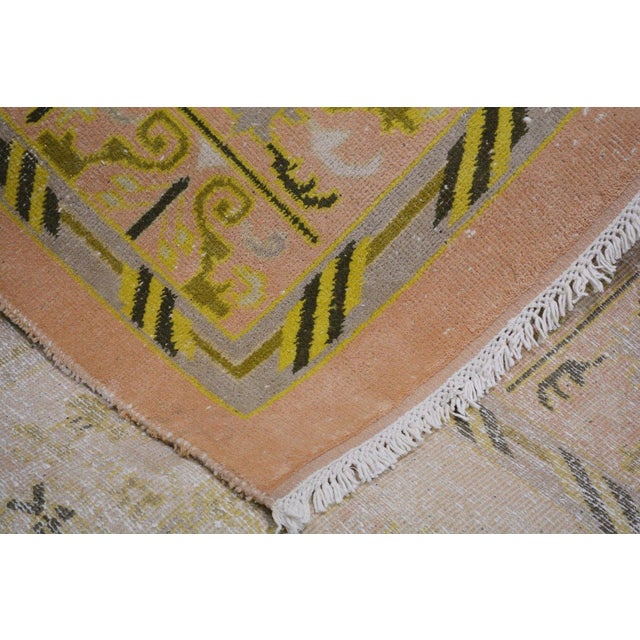 1950s Vintage Chinese Art Deco Hand Knotted Wool Rug, 11'9''x19'7'' For Sale - Image 5 of 5