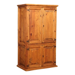 Mexican Rustic Pine Armoire For Sale