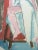 Mid-Century Modern "Slit" 1950's Gouache Painting Mid Century Female For Sale - Image 3 of 7