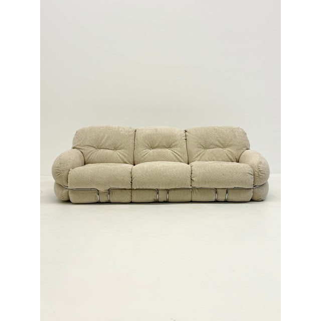 1970s Curly Cream Okay Sofa by Adriano Piazzesi, 1970s For Sale - Image 5 of 9