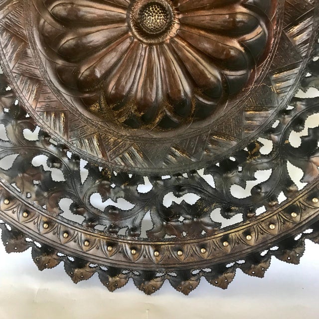 1950s Italian Modernist Artist Egidio Casagrande Wall Medallion Sculpture Mid Century Modern C.1950 36.5" For Sale - Image 5 of 9