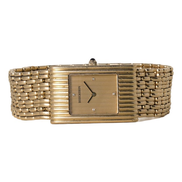 Vintage Boucheron Reflet 18k Gold Quartz Ladies Watch For Sale