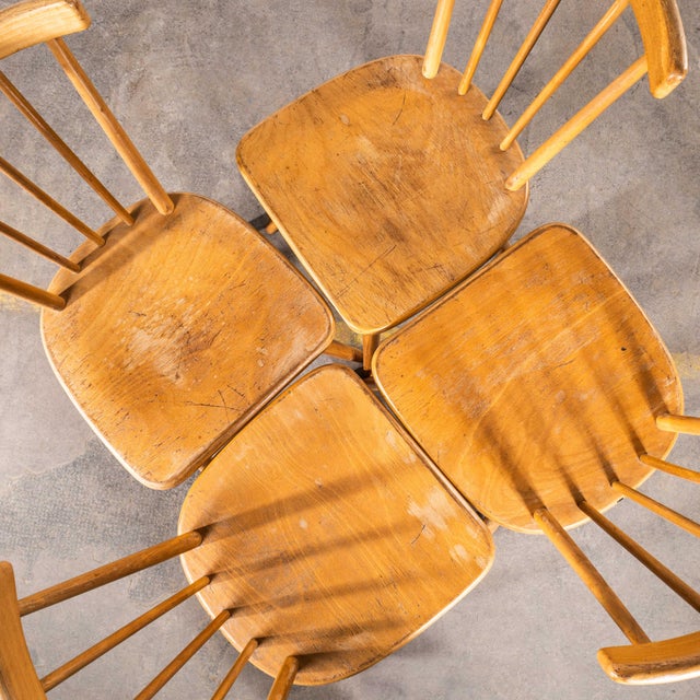 Stick Back Dining Chairs, 1950s, Set of 4 For Sale - Image 6 of 10