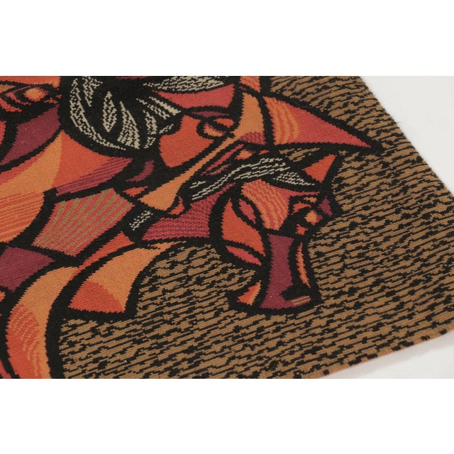 Rug & Kilim Signed Vintage French Tapestry "Wild Galop" by Roch Popelier - Rug & Kilim For Sale - Image 4 of 10