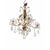 Gilded Bronze and Crystal 3-Light Chandelier, 1980s For Sale - Image 3 of 6