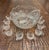 American Vintage Tiffin-Franciscan Bullseye Pressed Glass Punch Bowl Set With 12 Cups & Original Ladle For Sale - Image 3 of 15